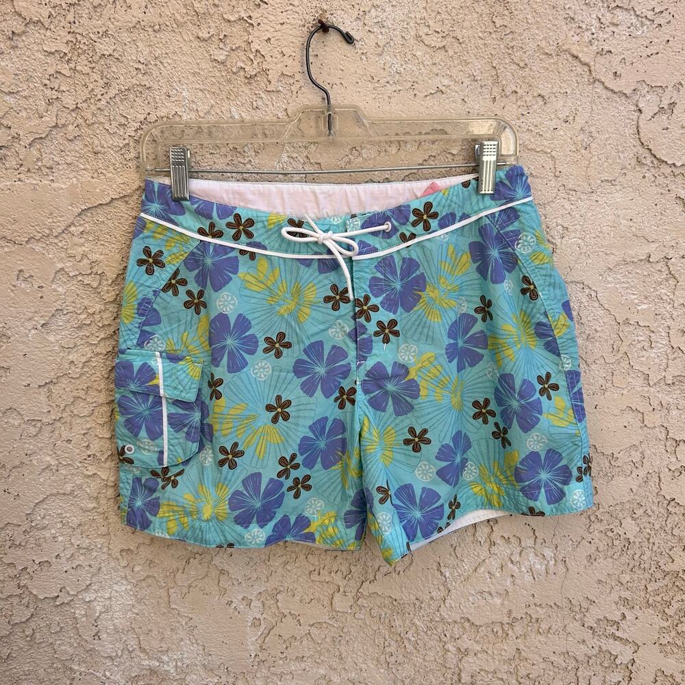 REI Floral Board Shorts Swim Trunks UPF 50 Girls XL 16/18